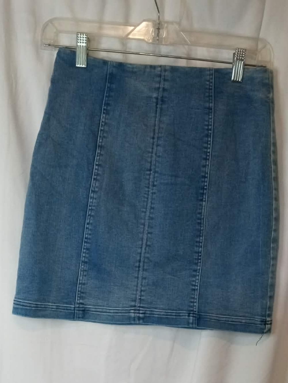 Dainty Hooligan Medium Blue Jean Denim Panel Mini Skirt Sexy 80s Vintage Baddie